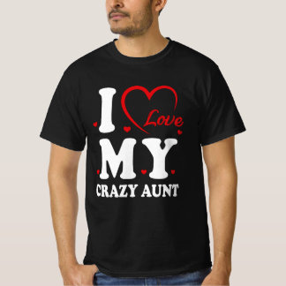 Ik hou van mijn gekke tante grappige nichtje tante t-shirt