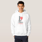 Ik hou van mijn gekke vriend Purview met rood hart Hoodie (Voorkant volledig)