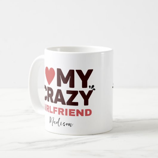 Ik hou van mijn gekke Vriendin Koffiemok (Voorkant links)