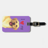 Ik hou van mijn gele lab bagagelabel (Voorkant horizontaal)