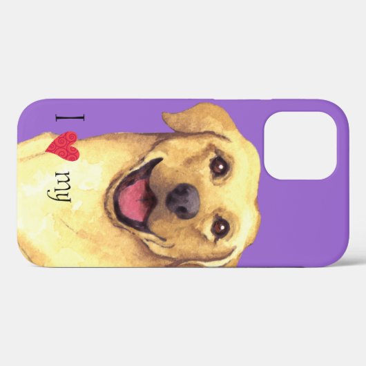 Ik hou van mijn gele lab Case-Mate iPhone case (Achterkant (horizontaal))