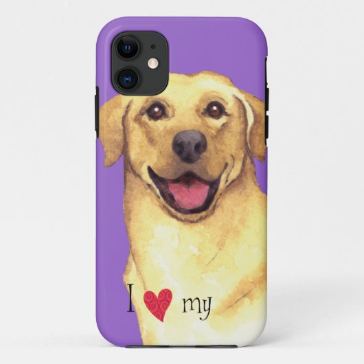 Ik hou van mijn gele lab Case-Mate iPhone case (Achterkant)