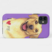 Ik hou van mijn gele lab Case-Mate iPhone case (Achterkant (horizontaal))