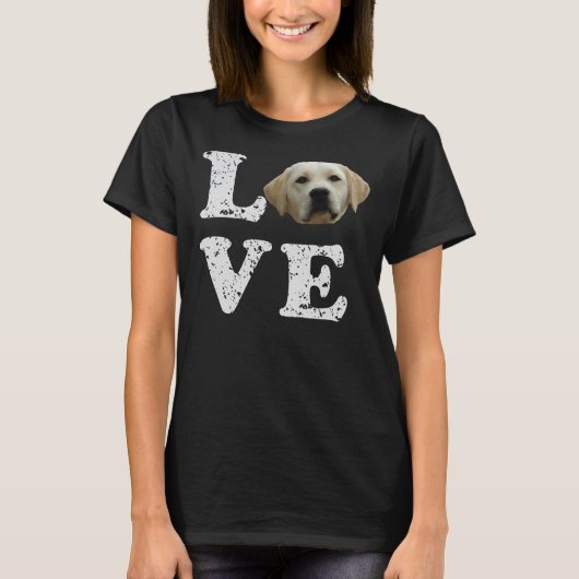 Ik hou van mijn gele lab hoodie labrador retriever t-shirt (Voorkant)