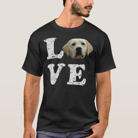 Ik hou van mijn gele lab hoodie labrador retriever t-shirt (Voorkant)