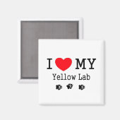 Ik hou van mijn gele lab magneet (Voorkant / Achterkant)