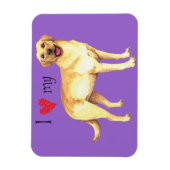 Ik hou van mijn gele lab magneet (Verticaal)