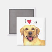 Ik hou van mijn gele lab magneet (Voorkant / Achterkant)