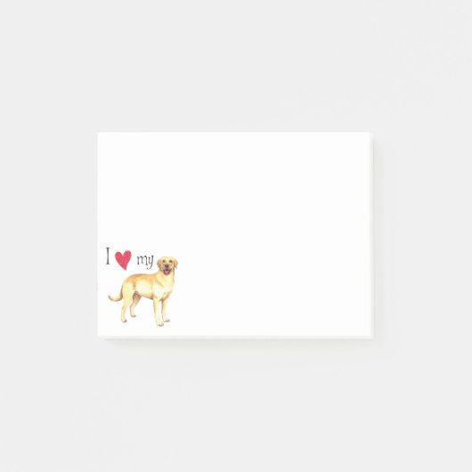 Ik hou van mijn gele lab post-it® notes (Voorkant)