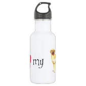Ik hou van mijn gele lab waterfles  (Voorkant)