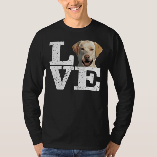 Ik hou van mijn gele labrador Retriever Dog T-shirt (Voorkant)