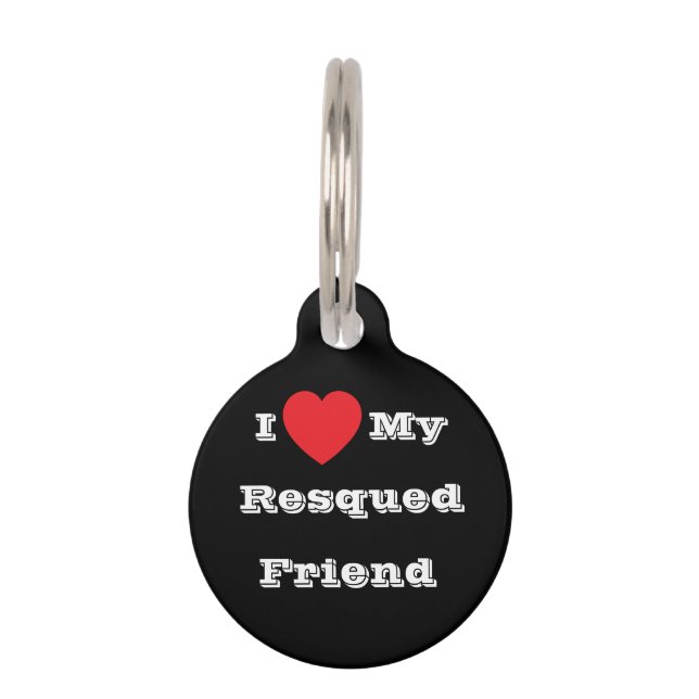 ♥️ Ik hou van mijn geliefde vriend Huisdierpenning (Voorkant)