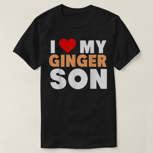 Ik hou van mijn gember SonCool Redhead Family Gift T-shirt (Design voorkant)