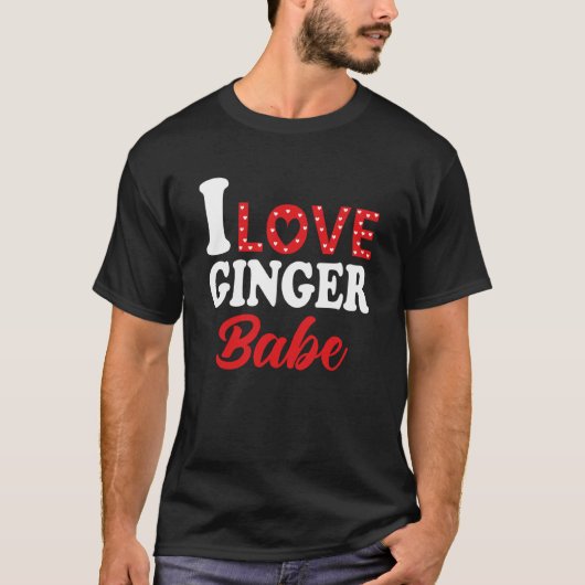 Ik hou van mijn gemberbaby Redhead T-shirt (Voorkant)