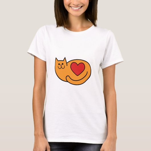 Ik hou van mijn gemberkat t-shirt (Voorkant)