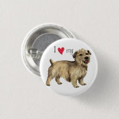 Ik hou van mijn genen van Imal Terrier Ronde Button 3,2 Cm (Voorkant /achterkant)