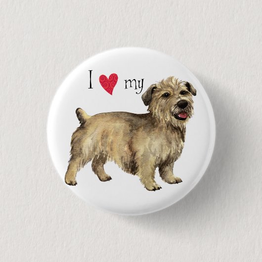 Ik hou van mijn genen van Imal Terrier Ronde Button 3,2 Cm (Voorkant)