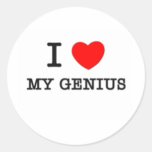 Ik hou van mijn Genius Ronde Sticker
