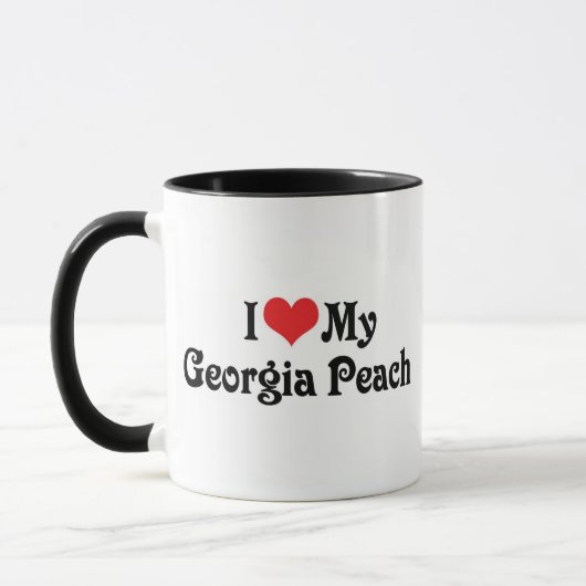 Ik hou van mijn Georgia Peach Mok (Links)