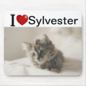 Ik hou van mijn gepersonaliseerde Cat foto Muismat (Voorkant)