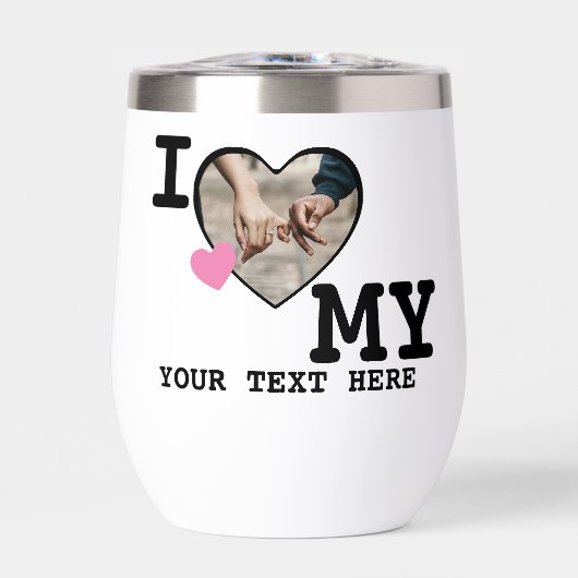 Ik hou van mijn gepersonaliseerde foto en tekst (Voorkant)