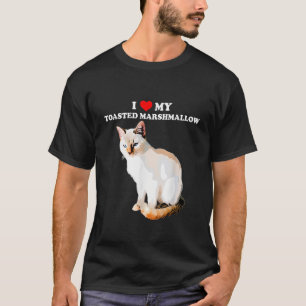 Ik hou van mijn geroosterde marshmallow vlam punt  t-shirt
