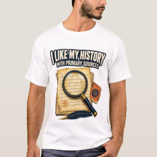 Ik Hou van Mijn Geschiedenis Met Primaire Bronnen T-shirt