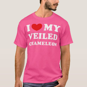 Ik hou van mijn gesluierde kameleon ik hart mijn g t-shirt
