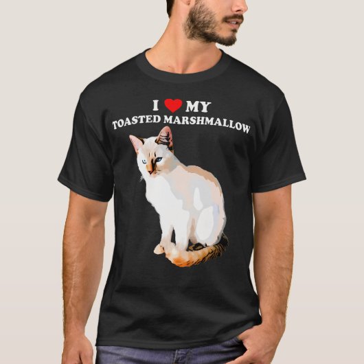 Ik hou van mijn getoste Marshmallow Flame Point Si T-shirt (Voorkant)