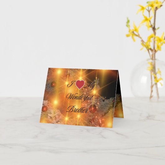 Ik hou van mijn geweldige broer kaart (Gele Bloem)