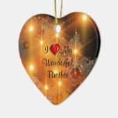 Ik hou van mijn geweldige broer keramisch ornament (Links)