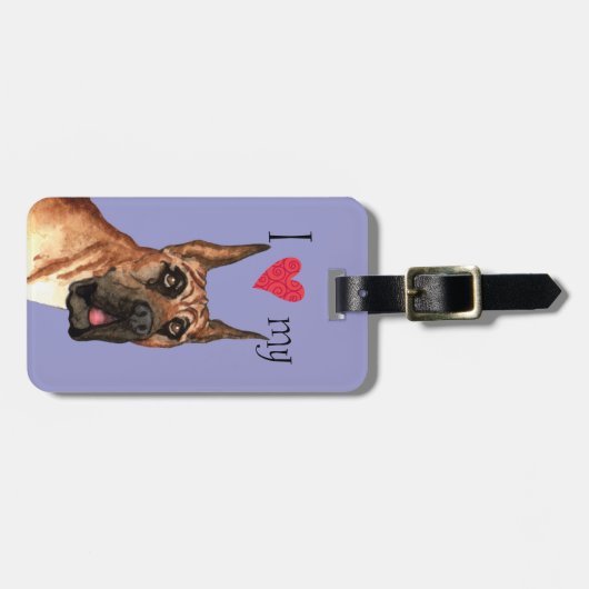 Ik hou van mijn geweldige daan bagagelabel (Voorkant horizontaal)