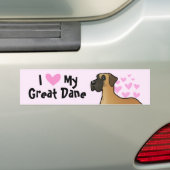Ik hou van mijn geweldige daan bumpersticker (Op auto)
