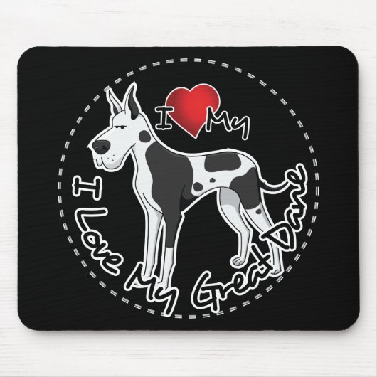 Ik hou van mijn geweldige daanhond muismat (Voorkant)