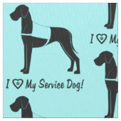 Ik hou van mijn geweldige dane Service Dog! Stof (Close Up)