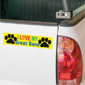 Ik hou van mijn geweldige deen Bumpersticker (Op Truck)