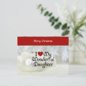 Ik hou van mijn geweldige dochter, kerstontwerp feestdagenkaart (Staand voorkant)