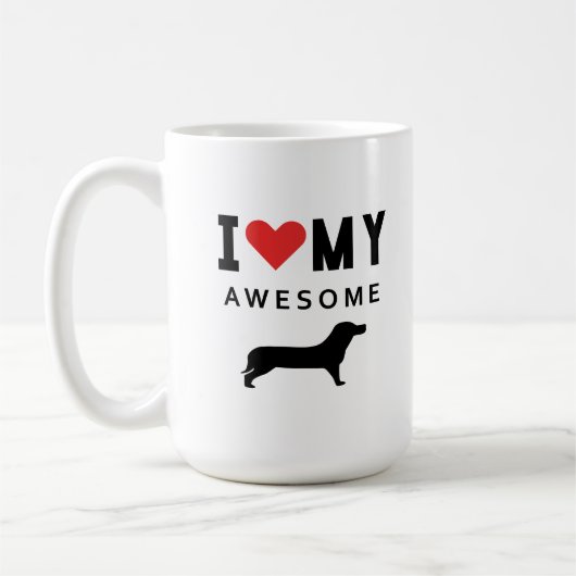 Ik hou van mijn geweldige kattenhond koffiemok (Links)