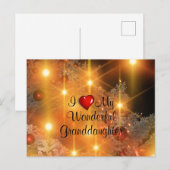 Ik hou van mijn geweldige kleindochter feestdagenkaart (Voorkant / Achterkant)