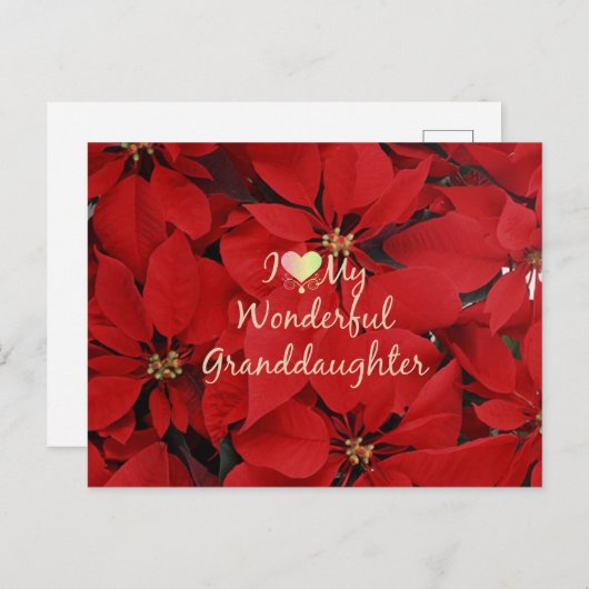 Ik hou van mijn geweldige kleindochter, Kerstmis Briefkaart (Voorkant / Achterkant)