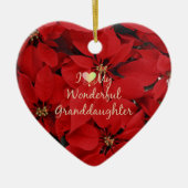 Ik hou van mijn geweldige kleindochter, Kerstmis Keramisch Ornament (Voorkant)