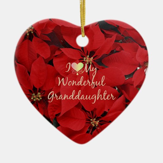 Ik hou van mijn geweldige kleindochter, Kerstmis Keramisch Ornament (Voorkant)