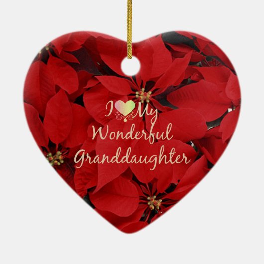 Ik hou van mijn geweldige kleindochter, Kerstmis Keramisch Ornament (Achterkant)