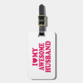 Ik hou van mijn Geweldige man Bagagelabel (Voorkant verticaal)