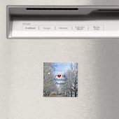 Ik hou van mijn geweldige man - Besneeuwde winterd Magneet (Insitu (Vaatwasser))