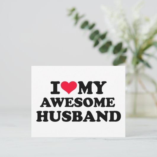 Ik hou van mijn geweldige man briefkaart (Staand voorkant)