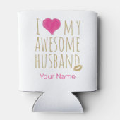 Ik hou van mijn Geweldige man bruiloft Jubileum Blikjeskoeler (Achterkant)