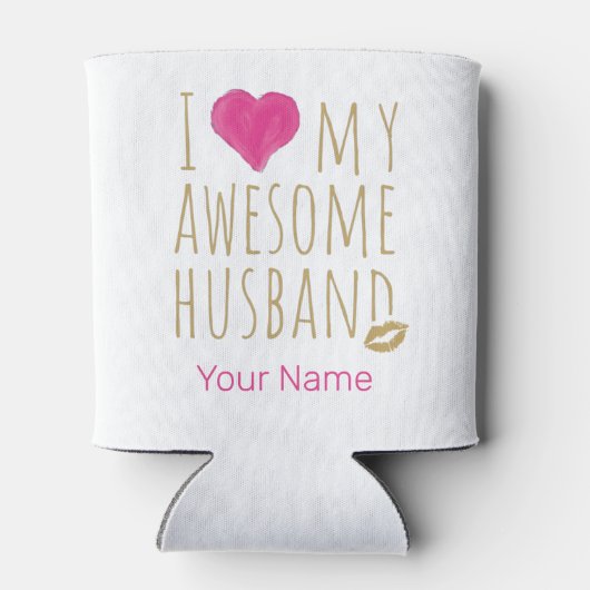 Ik hou van mijn Geweldige man bruiloft Jubileum Blikjeskoeler (Achterkant)