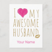 Ik hou van mijn Geweldige man bruiloft Jubileum Feestdagenkaart (Voorkant)