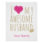 Ik hou van mijn Geweldige man bruiloft Jubileum Perfect Poster (Voorkant)